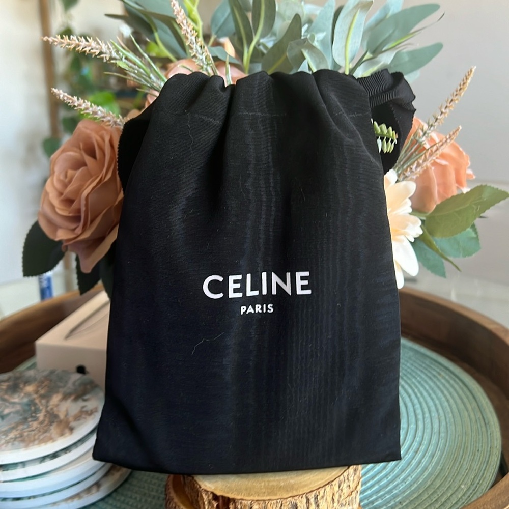 Authentic Celine wallet grey leather